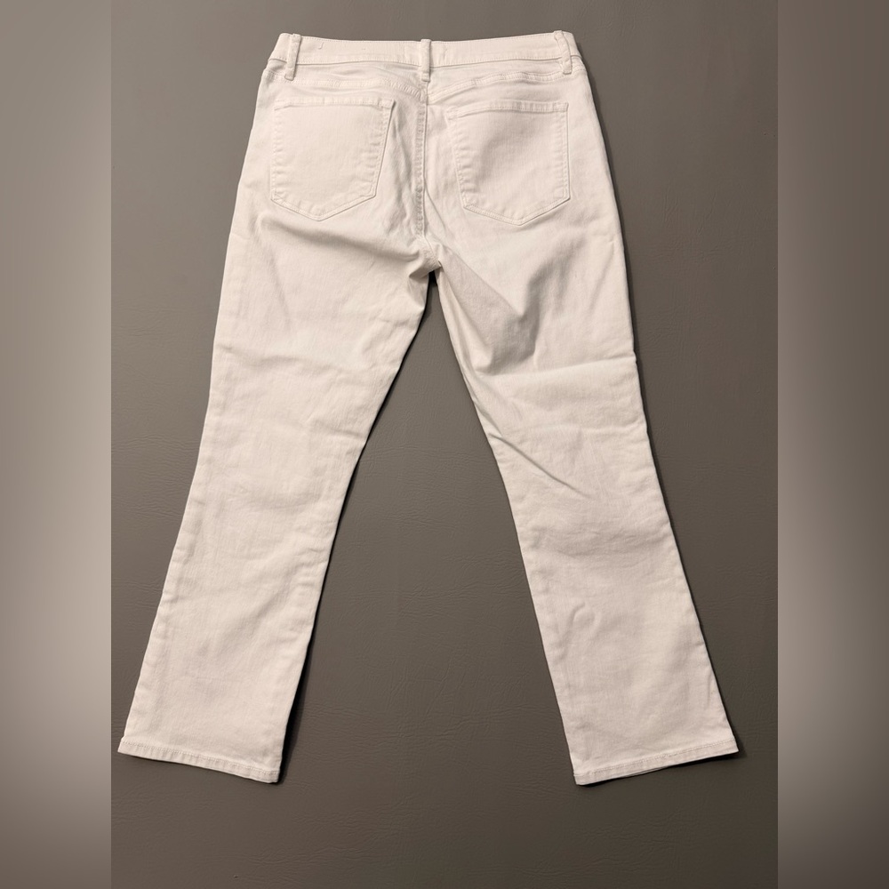 Ann Taylor LOFT Women's Size 28/6 White High Waist‎ Skinny Crop Ankle Jeans - Picture 2 of 7